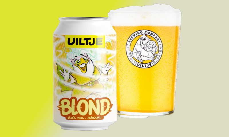 Uiljte blond bier en glas