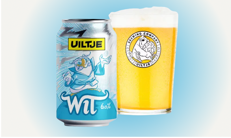 Uiltje wit blik en glas