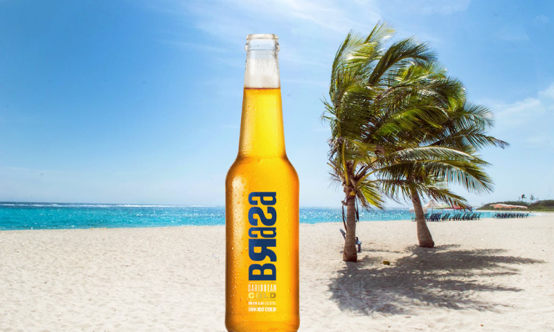 Brasa bier op het strand