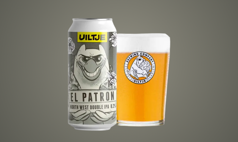 El Patron bier blik en glas