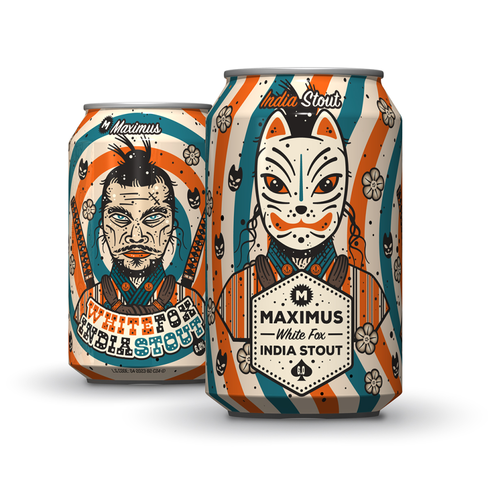 Maximus White Fox India Stout blikjes