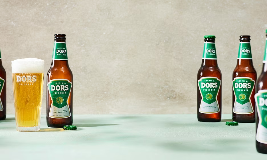 Dors pils flesjes en glas