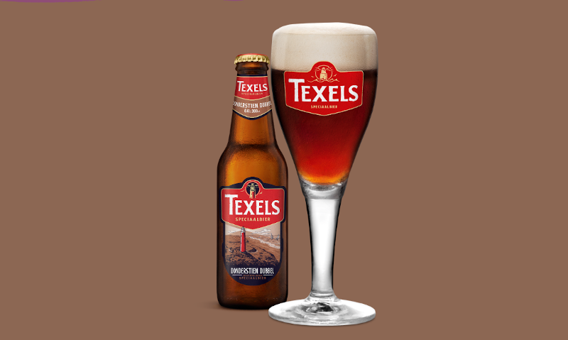 Texels Donderstien Dubbel flesje en glas