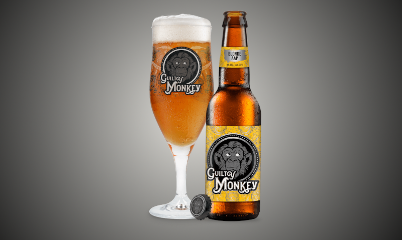 Blonde aap bier van guilty monkey