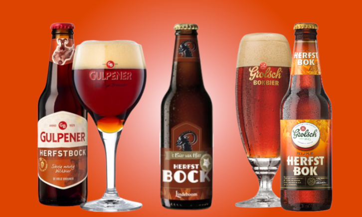 Drie herfstbock bieren