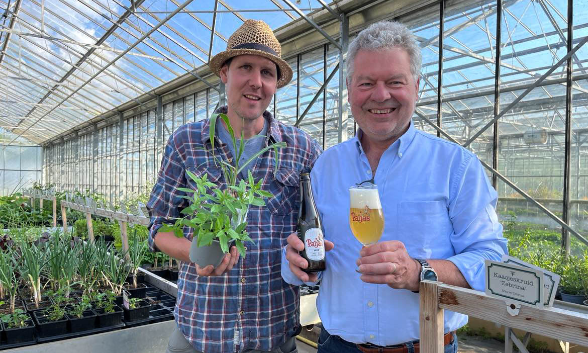 Proosten met Paljas Wit in de kruidentuin