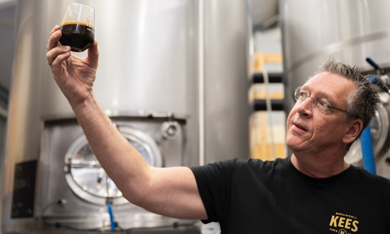 Kees Bubberman in zijn Brouwerij Kees