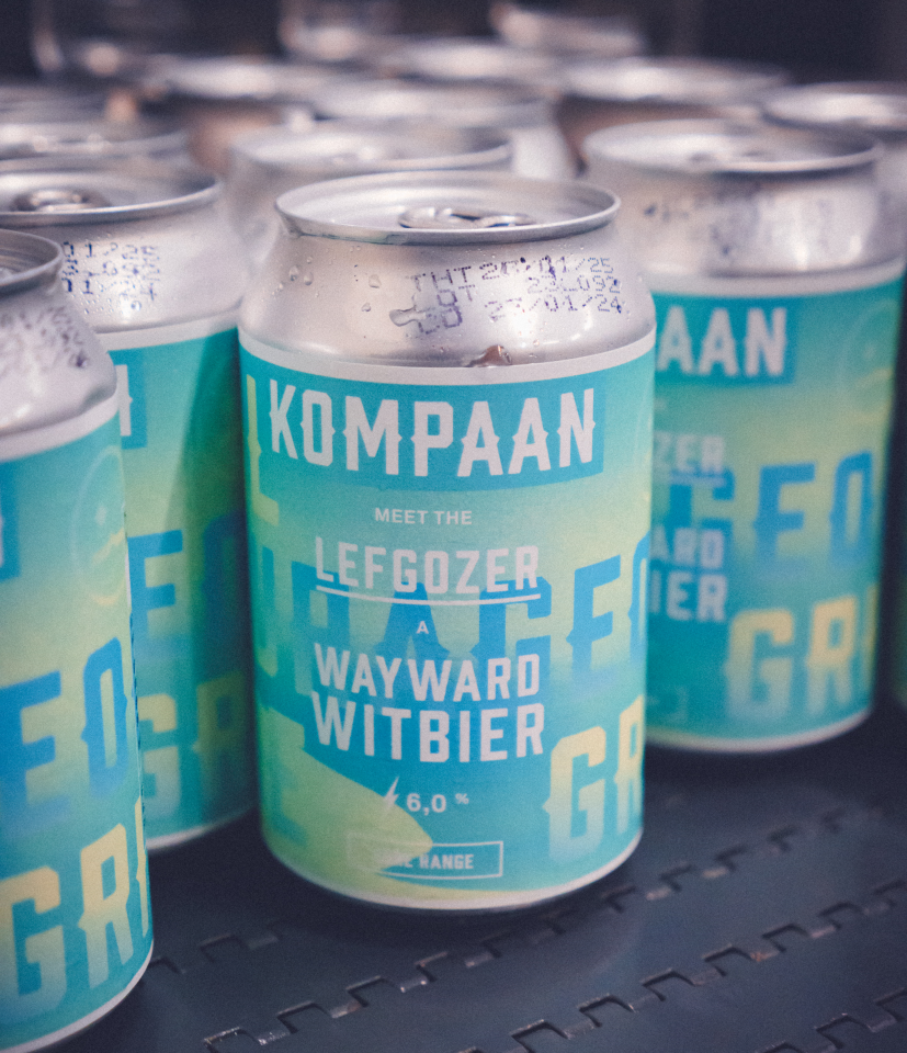 Kompaan Lefgozer bier blikjes