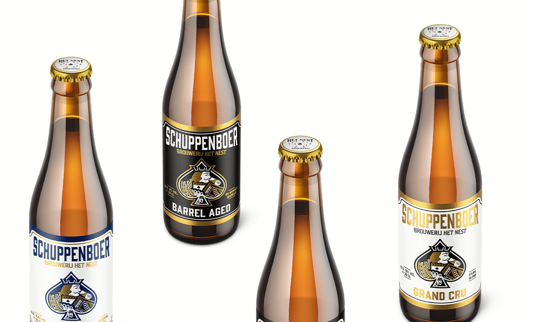 Bieren van Brouwerij het NEST met nieuwe etiketten die in 2025 werden geïntroduceerd