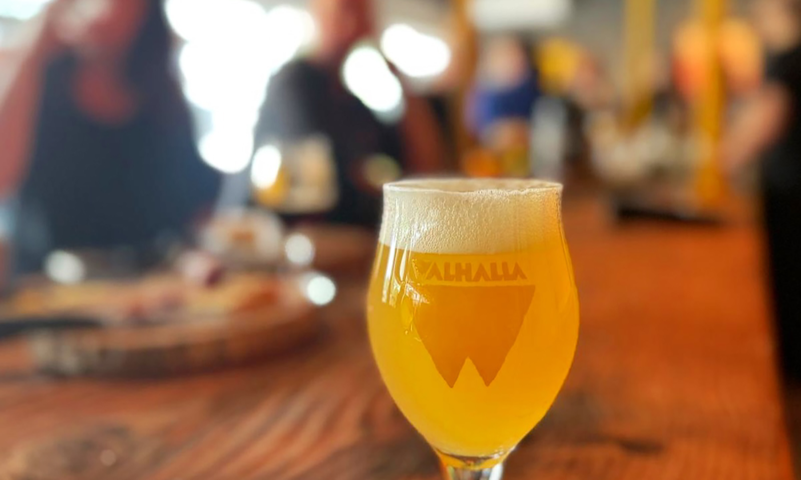 Walhalla bierglas in het nieuwe proeflokaal