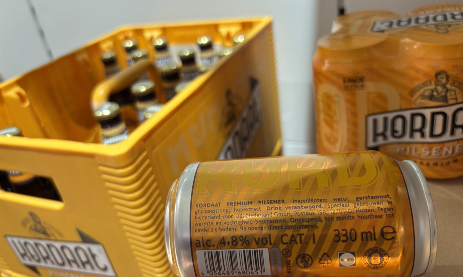 Kordaat bier met oude alcoholpercentage en ingredienten