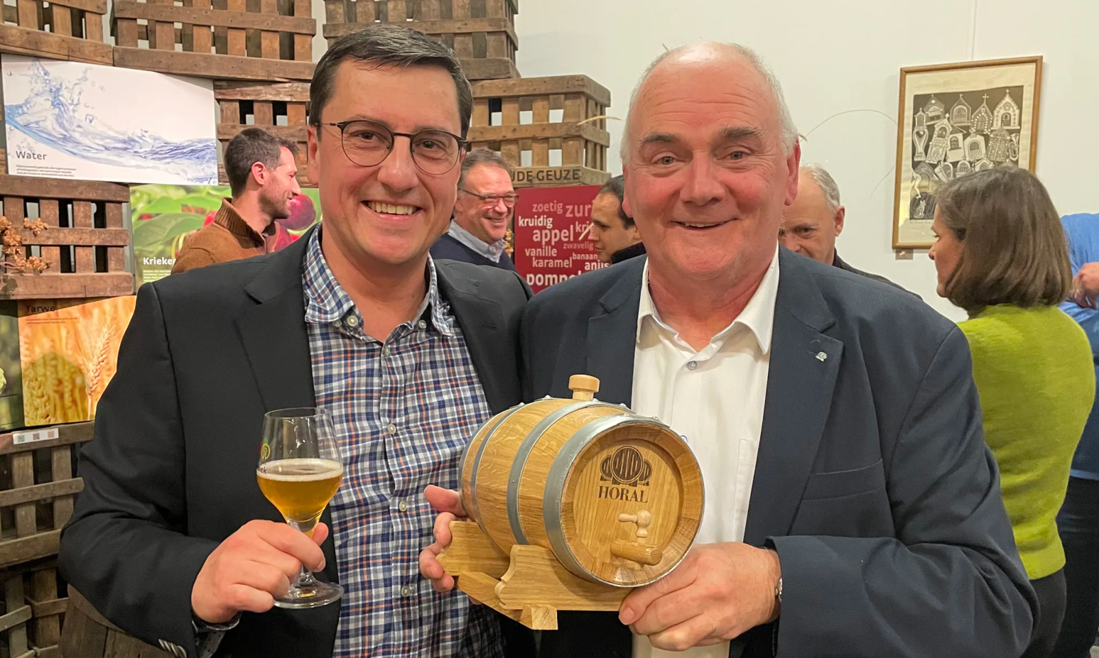 HORAL-voorzitter Gert Christiaens en Patrick Van der Spiegel