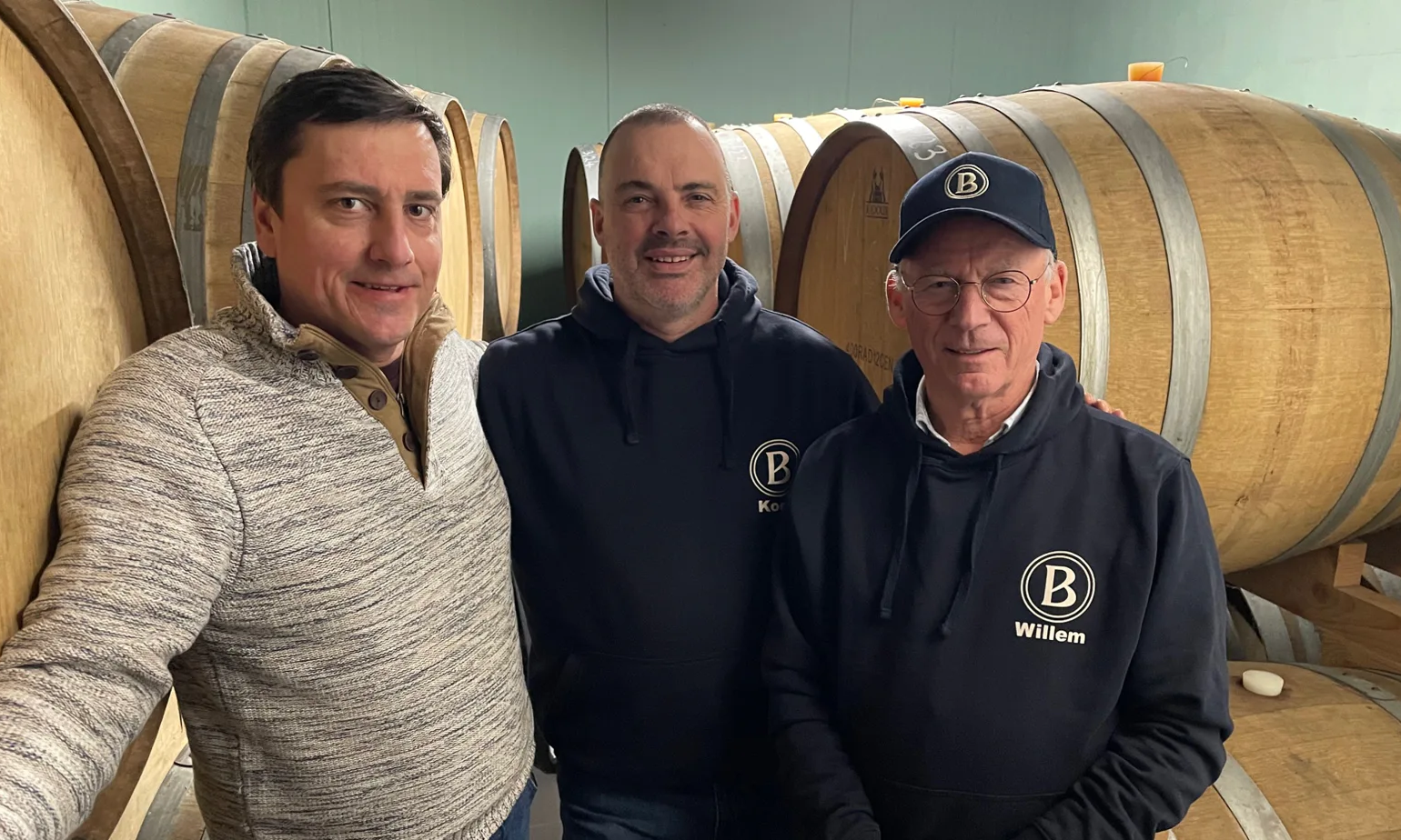 HORAL-voorzitter Gert Christiaens, Koen Christiaens en Willem Van Herreweghen