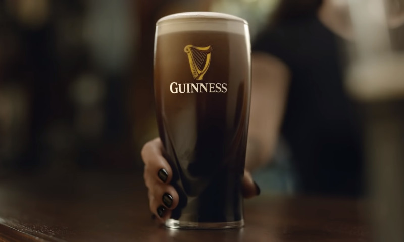 Guinness pint // Screenshot Youtube video