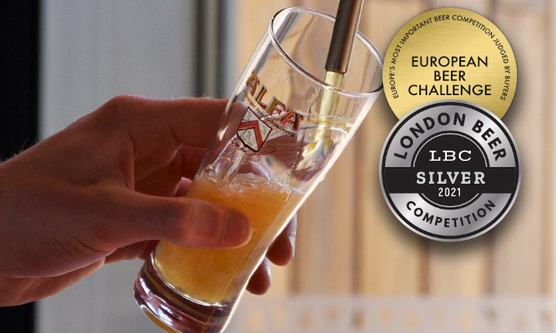 Alfa bier van de tap