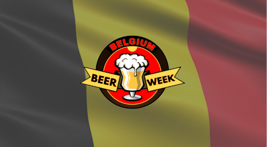 Belgium Beer Week op belgische vlag