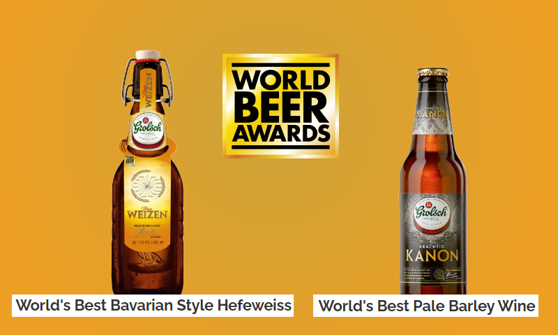 Twee grolsch bieren beste ter wereld binnen hun stijl