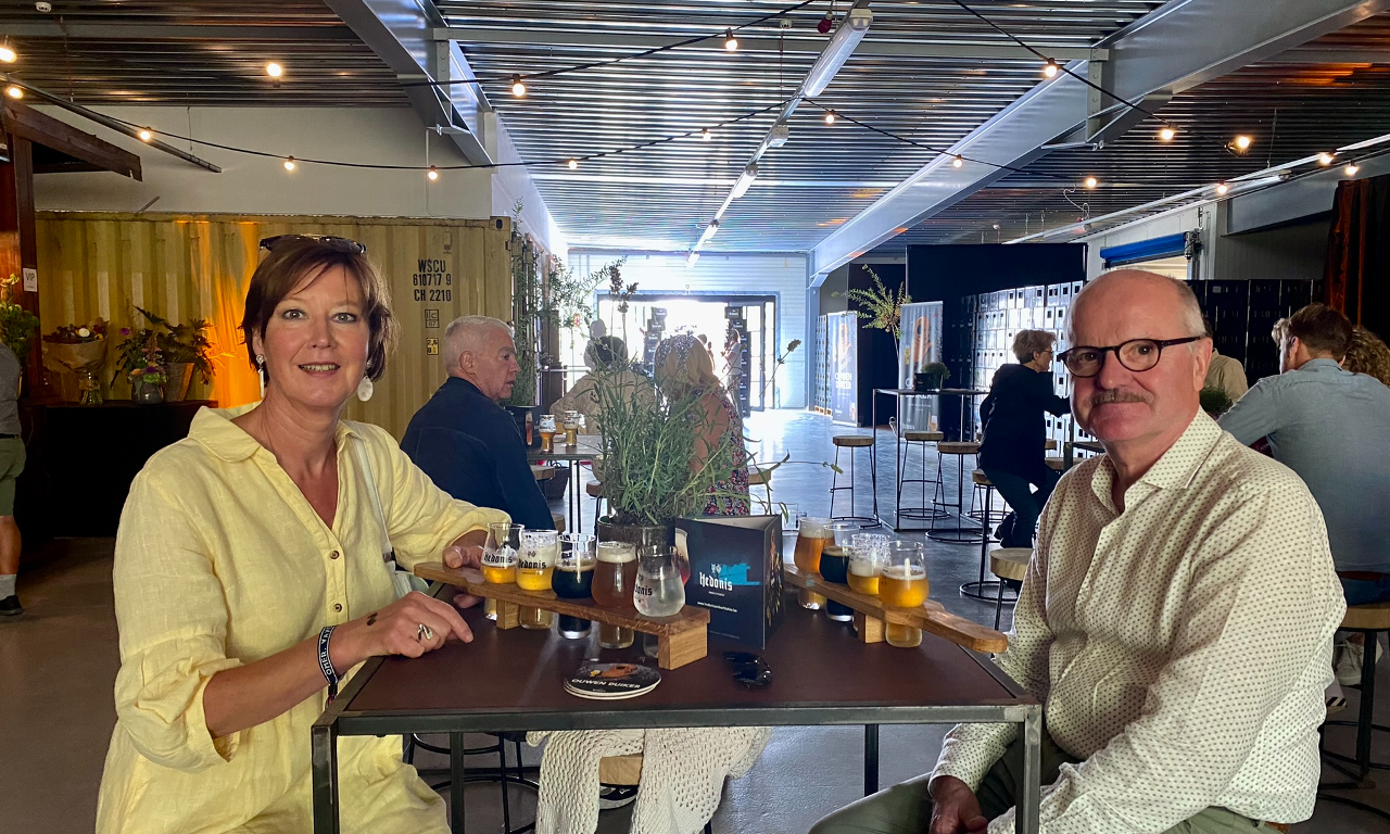 proefplankje bij Brouwerij Hedonis