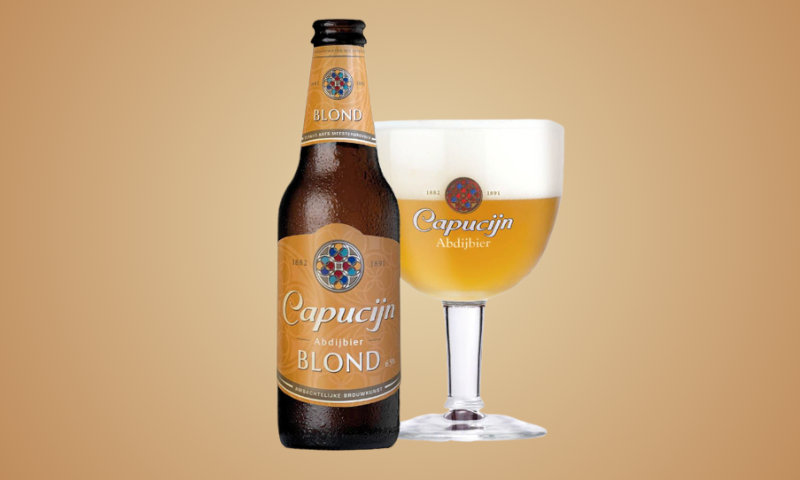 Capucijn Blond flesje en glas