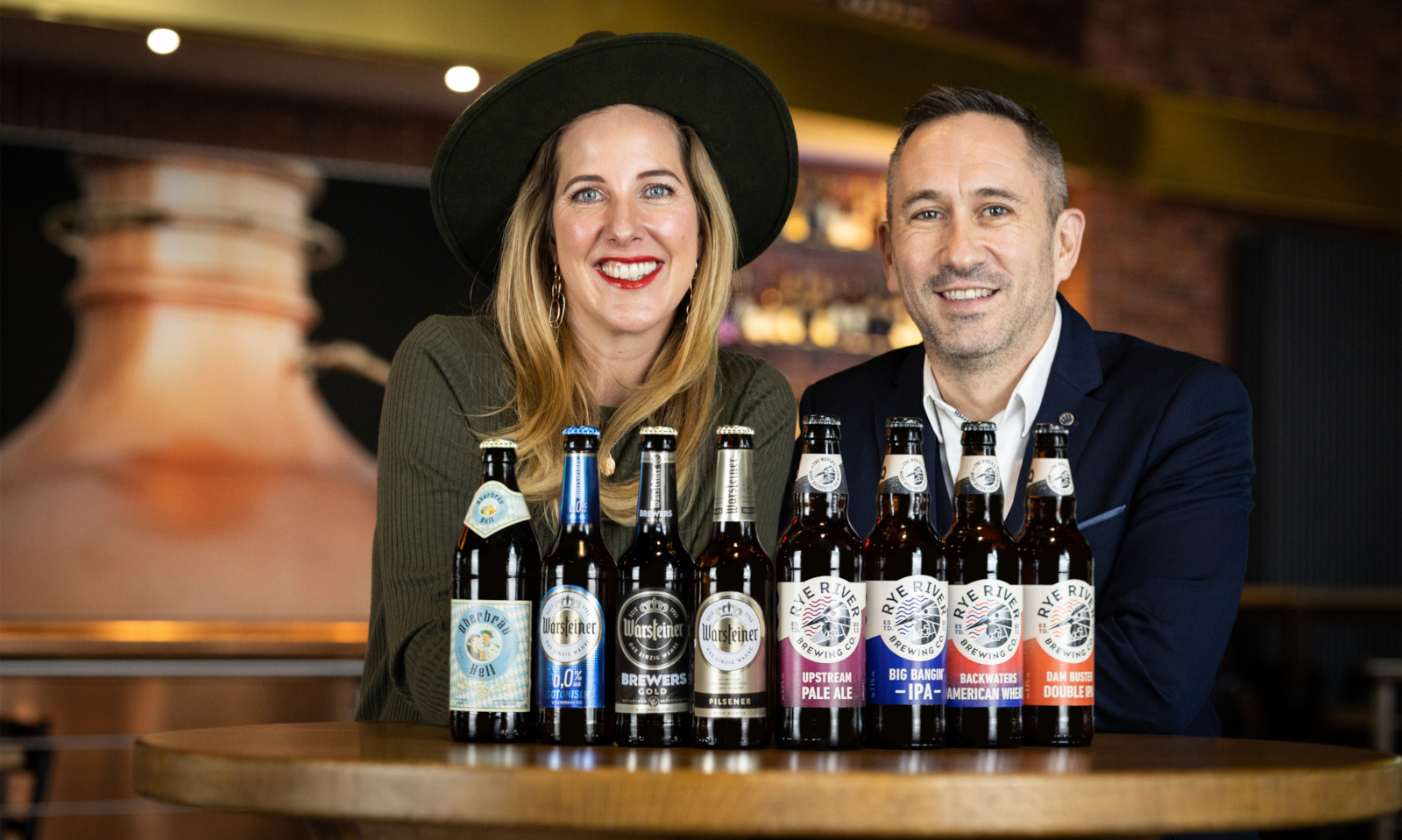 Eigenaar Warsteiner Gruppe Catharina Cramer met eigenaar Rye River Tom Cronin