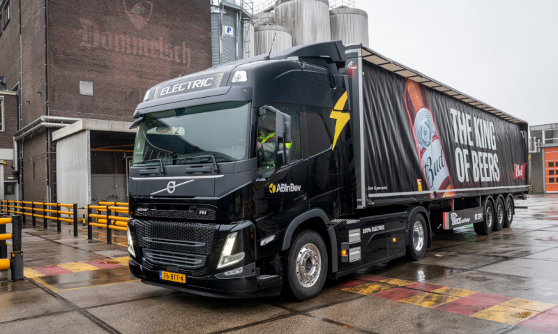 Volvo Electric Truck bij Dommelsch van AB InBev