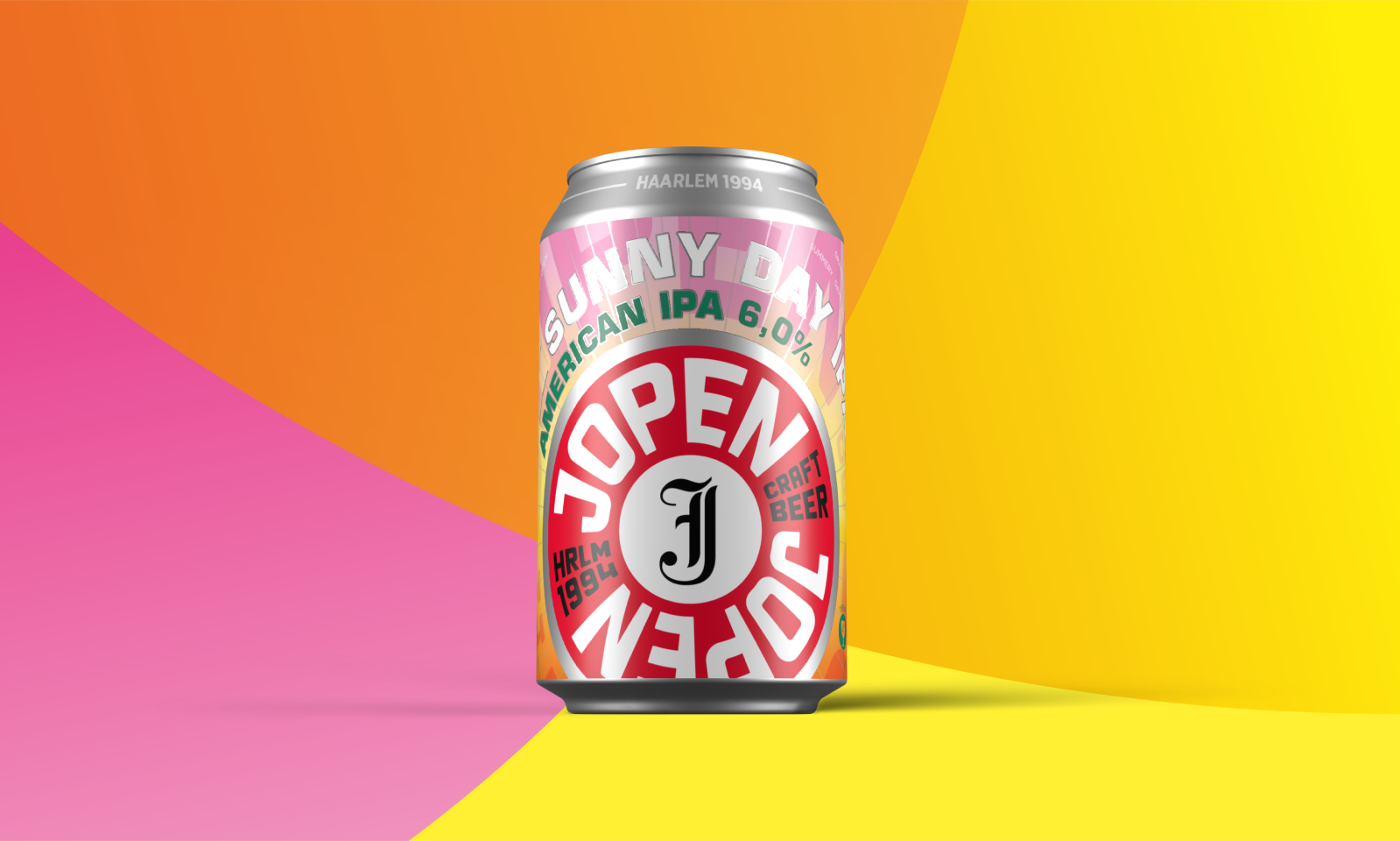 Jopen Sunny Day IPA blikje op zomerse achtergrond