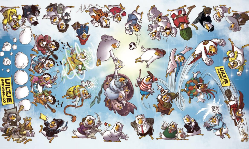 Uiltje artwork voor bar in Londen