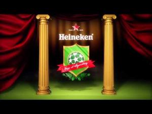 Smartphone met Heineken Keep It Legendary-app en kaartweergave.