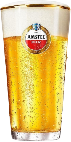 Amstel Vaasje gevuld met bier