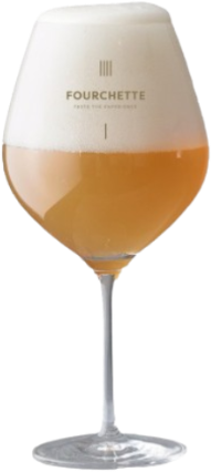 Fourchette bierglas gevuld met bier