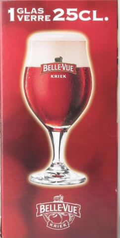 Belle Vue Kriek bierglas in verpakking