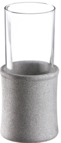 Bierglas met speksteen koelhouder