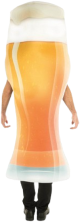 Bierglas kostuum achterkant