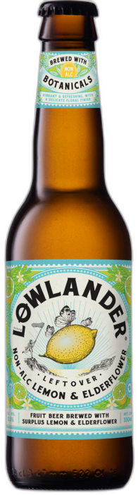 Lowlander Non-Alc lemon & elderflower flesje van 33cl