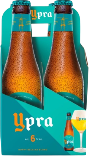 Ypra Blond Bier 4-pack met flesjes van 33cl
