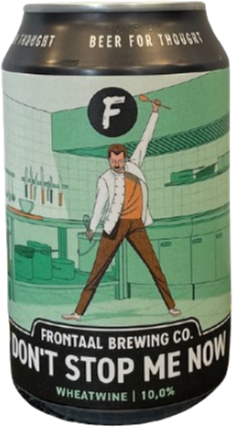 Frontaal Don't Stop me Now! blikje van 33cl