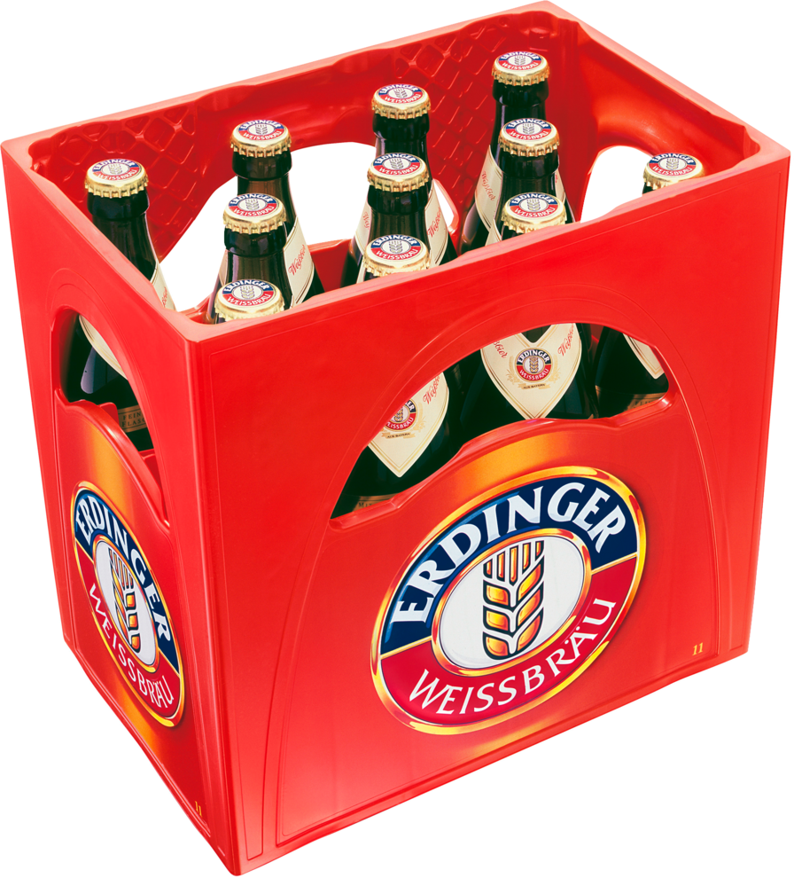 Erdinger Weissbier krat met 11 flessen van 50cl