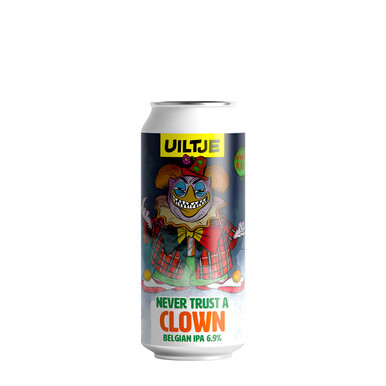 Uiltje Never Trust a Clown blik 44cl