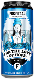 Frontaal For the Love of Hops Azure blik van 44cl