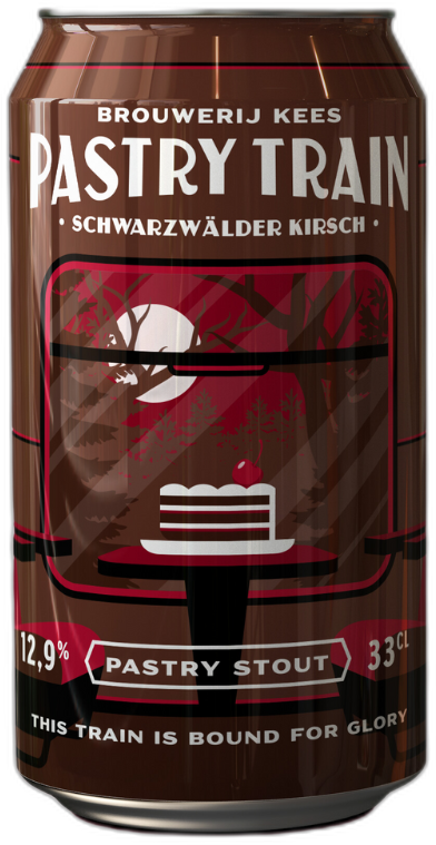 Kees Pastry Train Schwarzwalder Kirsch blikje van 33CL