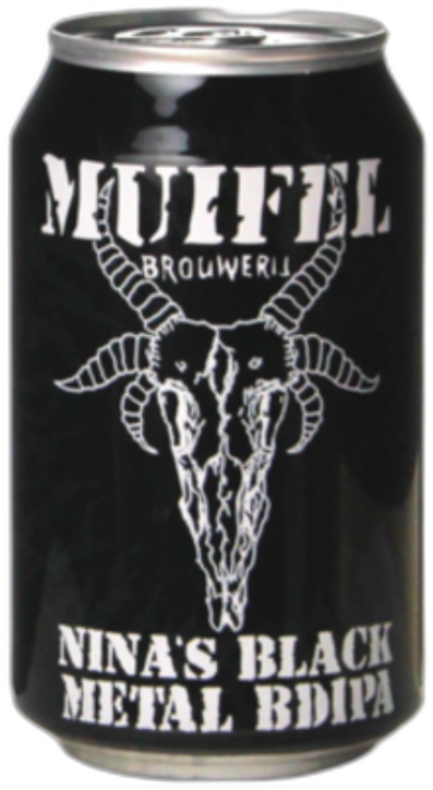 Muifel Nina's Black Metal Black DIPA blikje van 33cl