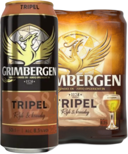Grimbergen Tripel set met 4 blikken van 50cl
