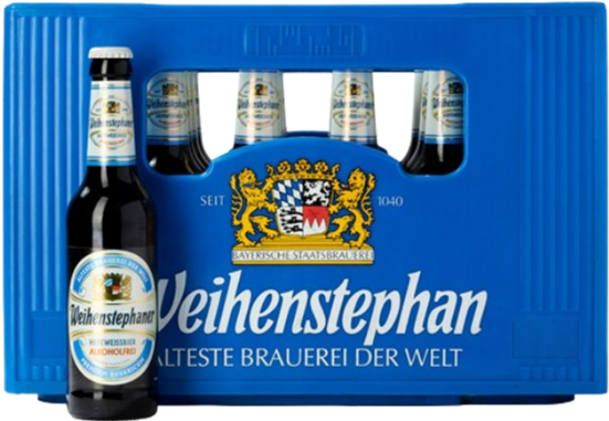 Weihenstephaner Hefeweissbier Alkoholfrei krat met 24 flesjes van 33cl