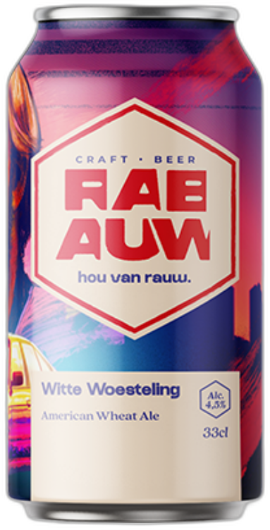 Rabauw Witte Woesteling blikje van 33CL