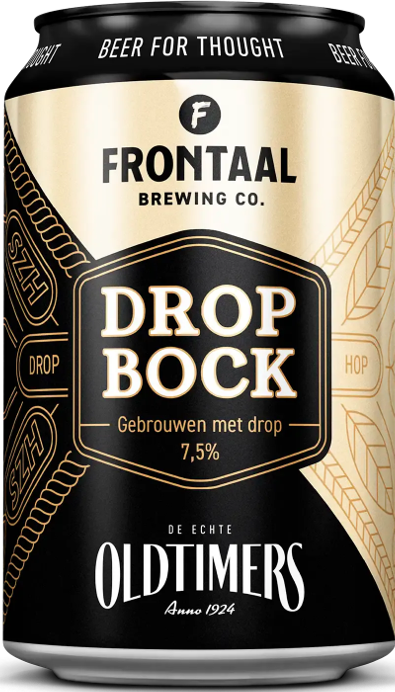 Frontaal Drop Bock blikje van 33cl