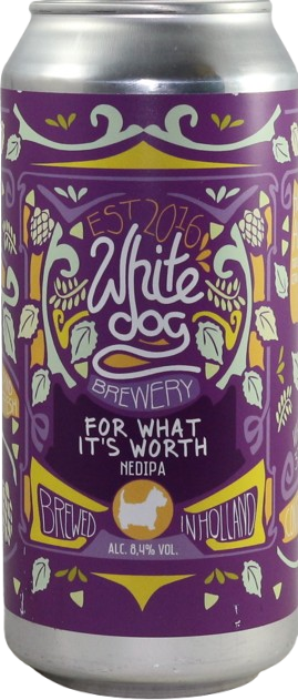 White Dog For What It's Worth blik van 44cl