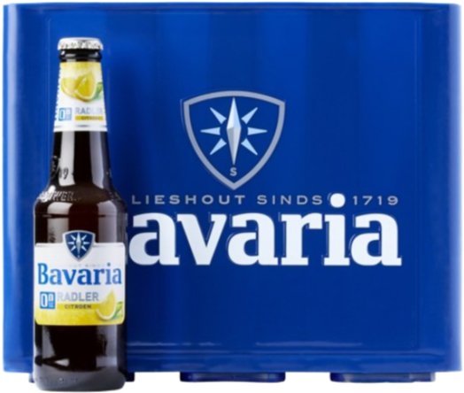 Bavaria Radler 0.0% Citroen kratje met 12 flesjes van 30cl