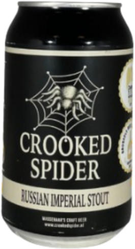 Crooked Spider Russian Imperial Stout blikje van 33cl