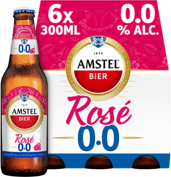 Amstel Rose 0.0 sixpack met flesjes van 30cl