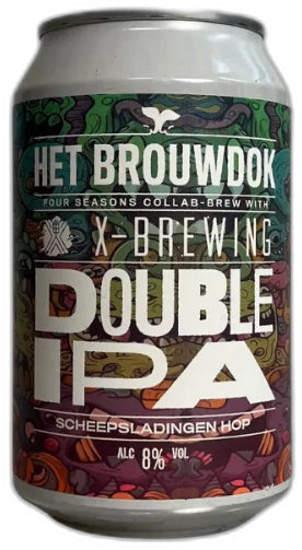 Het Brouwdok x X-Brewing Double IPA blikje van 33cl